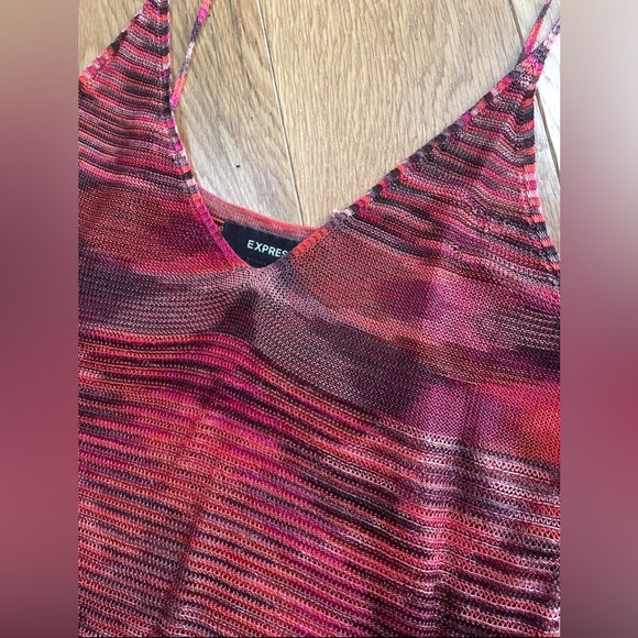 Vtg Express Space Dyed Cami & Cardigan Sweater 2 Piece Set Size Med - Picture 5 of 9